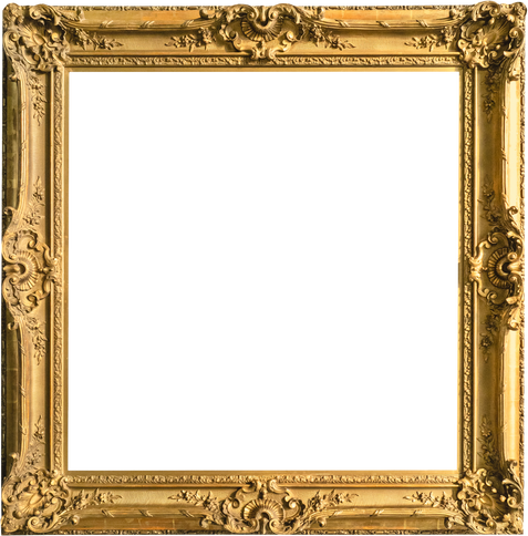 Gold Vintage Frame Cutout