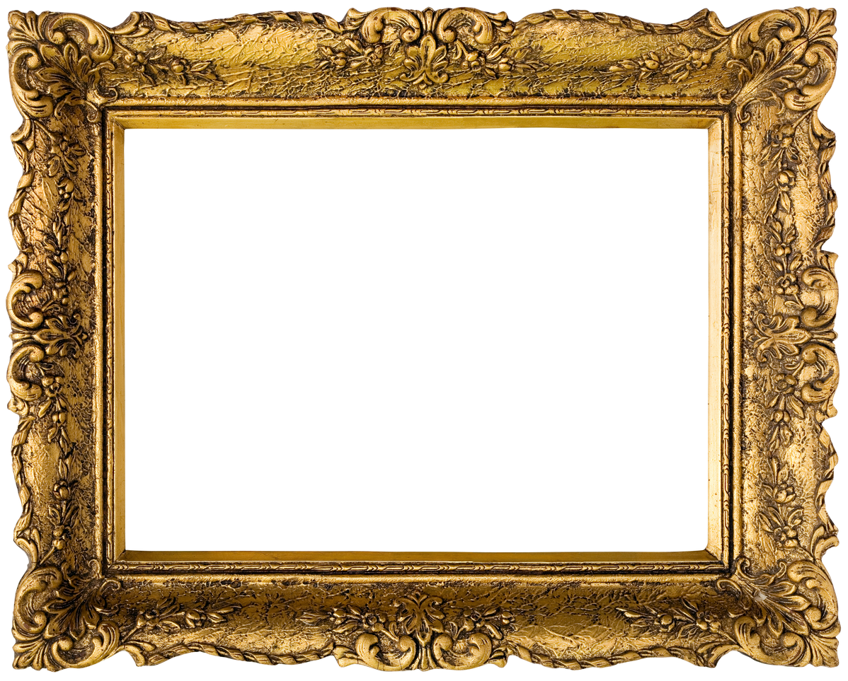 Golden Picture Frame Cutout